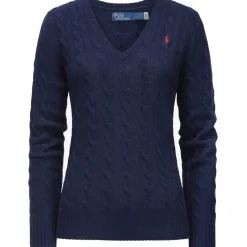Ralph Lauren Pullover mit Zopfmuster blau Pullover