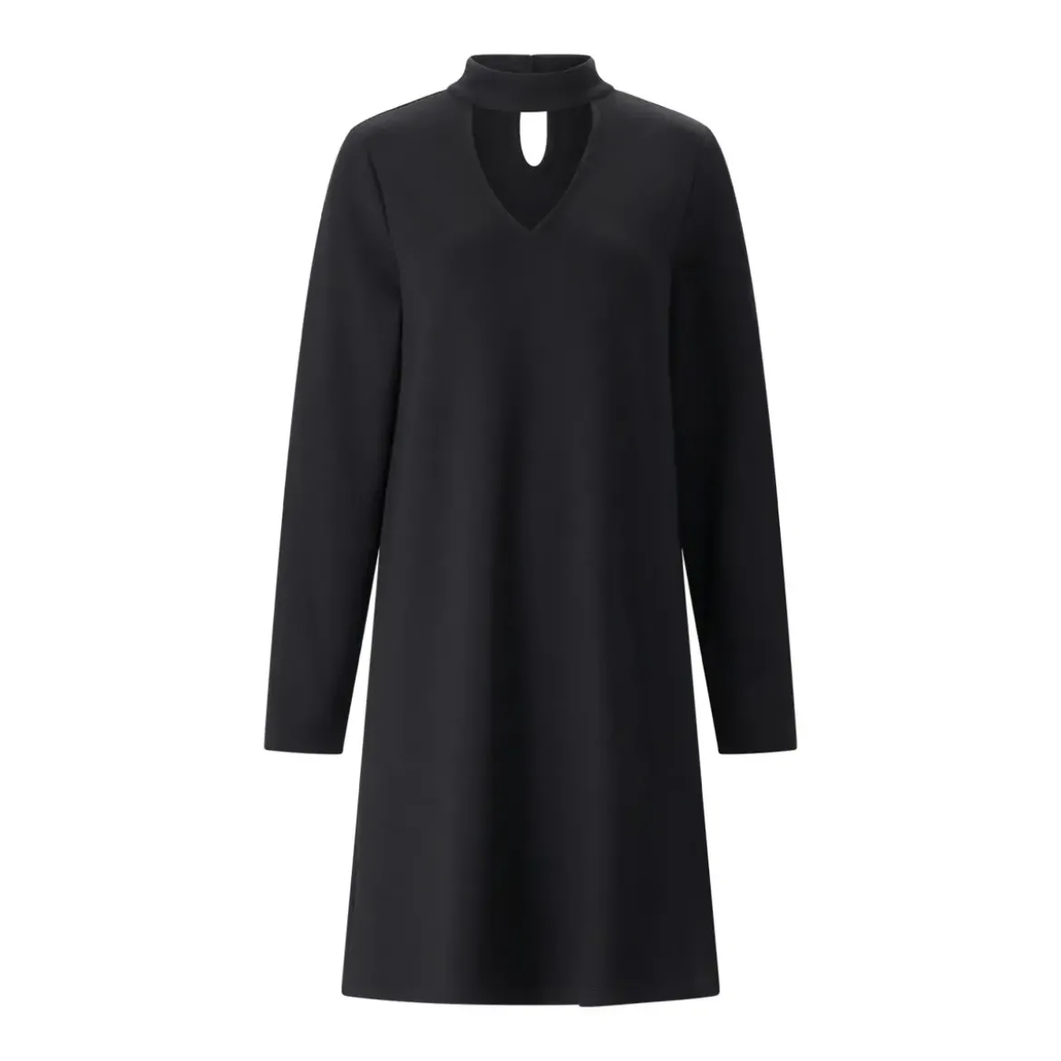 Riani Midikleid mit V-Ausschnitt Schwarz Midikleid