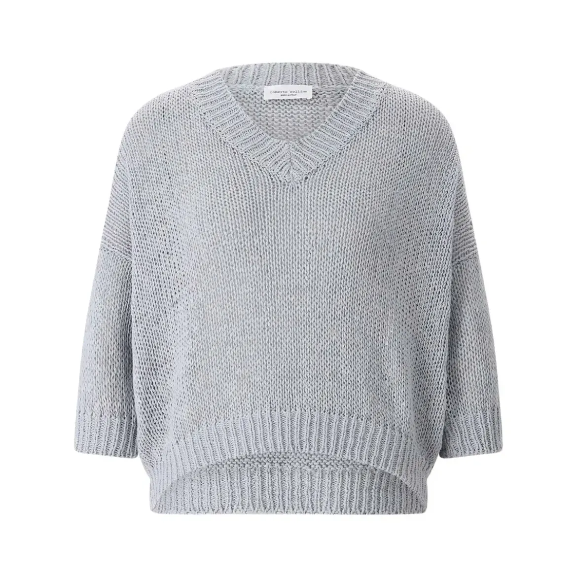 Roberto Collina Kurzarmpullover aus Baumwollmix lila Pullover
