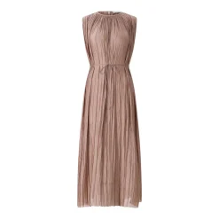 Roberto Collina Plissiertes Midikleid braun Midikleid