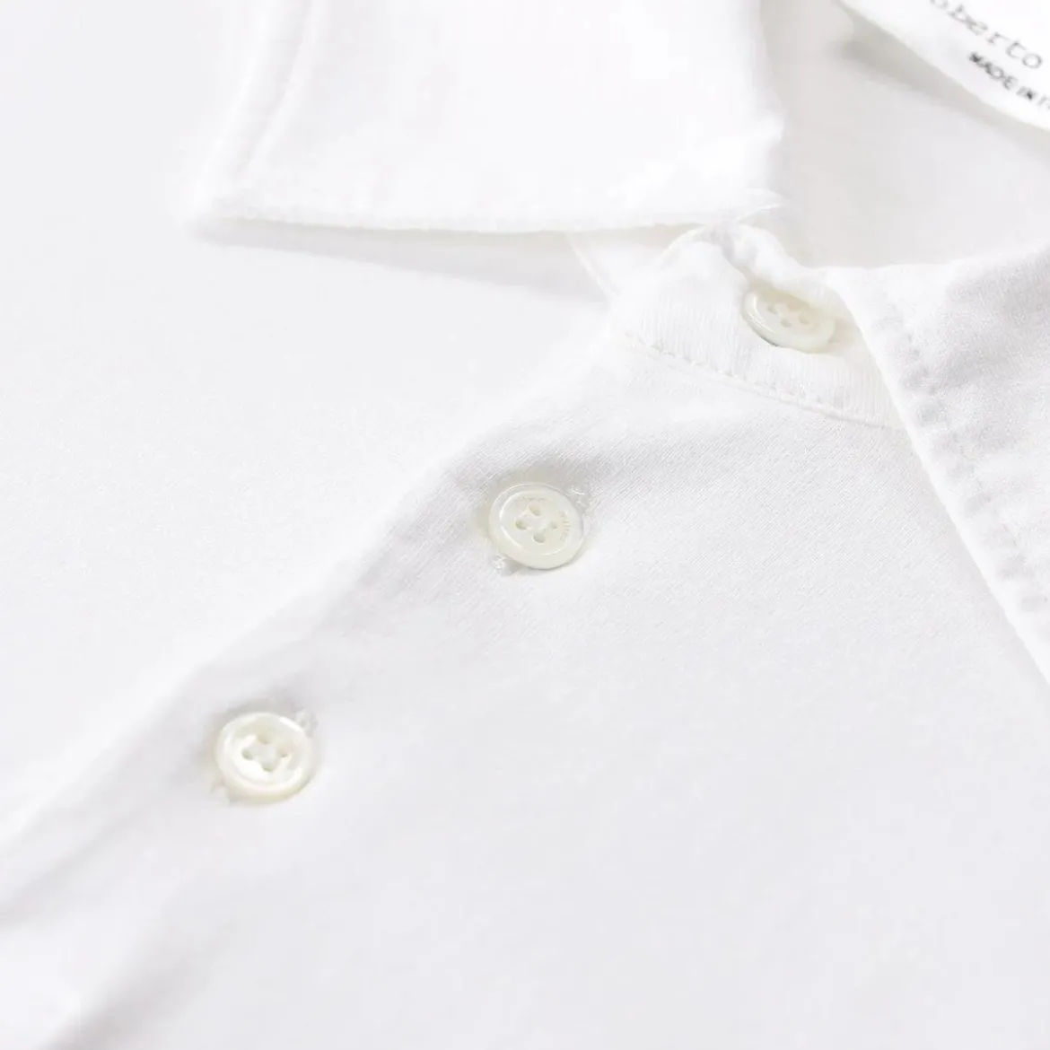 Roberto Collina Poloshirt aus Baumwolle weiß Poloshirt