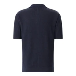 Roberto Collina Poloshirt aus Leinenmix blau Poloshirt