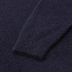 Roberto Collina Pullover aus Kaschmir-Seide-Mix dunkelblau Pullover