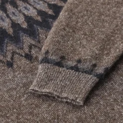 Roberto Collina Pullover aus Alpaka-Woll-Mix braun Pullover
