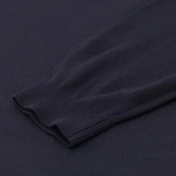 Roberto Collina Pullover mit Stehkragen blau Pullover
