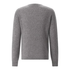 Roberto Collina Rundhalspullover aus Woll-Mix grau Pullover