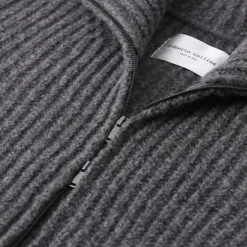 Roberto Collina Strickjacke aus Woll-Mix grau Pullover