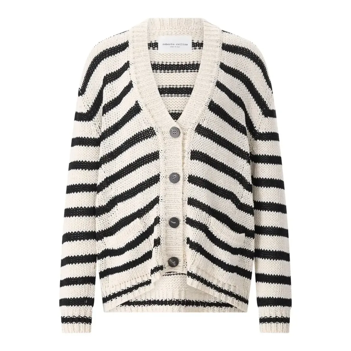 Roberto Collina Strickjacke aus Baumwolle weiß Strickjacke