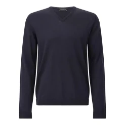 Roberto Collina Strickpullover mit V-Ausschnitt schwarz Longsleeve