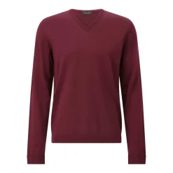 Roberto Collina Strickpullover mit V-Ausschnitt schwarz Longsleeve