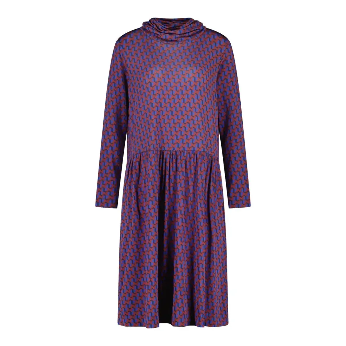Rosso35 Midikleid mit geometrischem Muster mehrfarbig Midikleid
