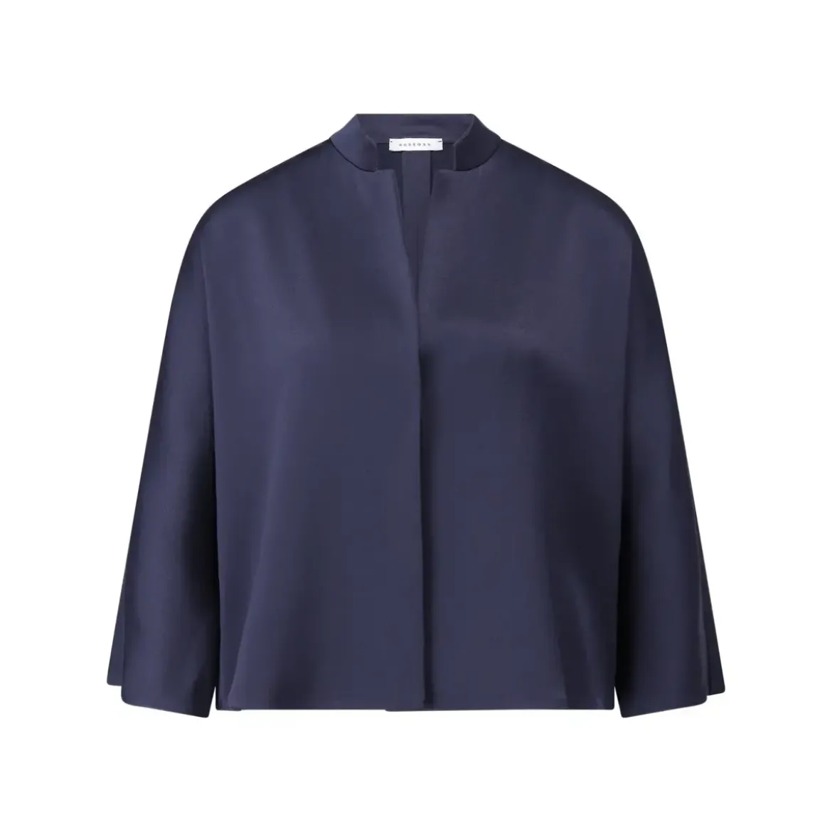 Rosso35 Oversized Blusenshirt aus Satin Navy Bluse