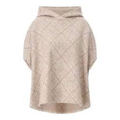 Rosso35 Poncho mit Kapuze beige Poncho
