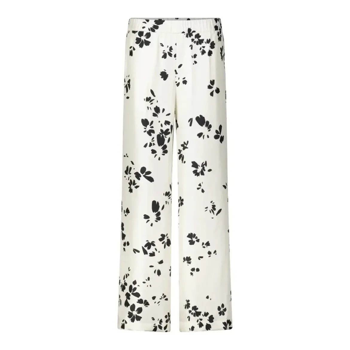 Rosso35 Wide-Leg Hose aus Seide Creme Hose