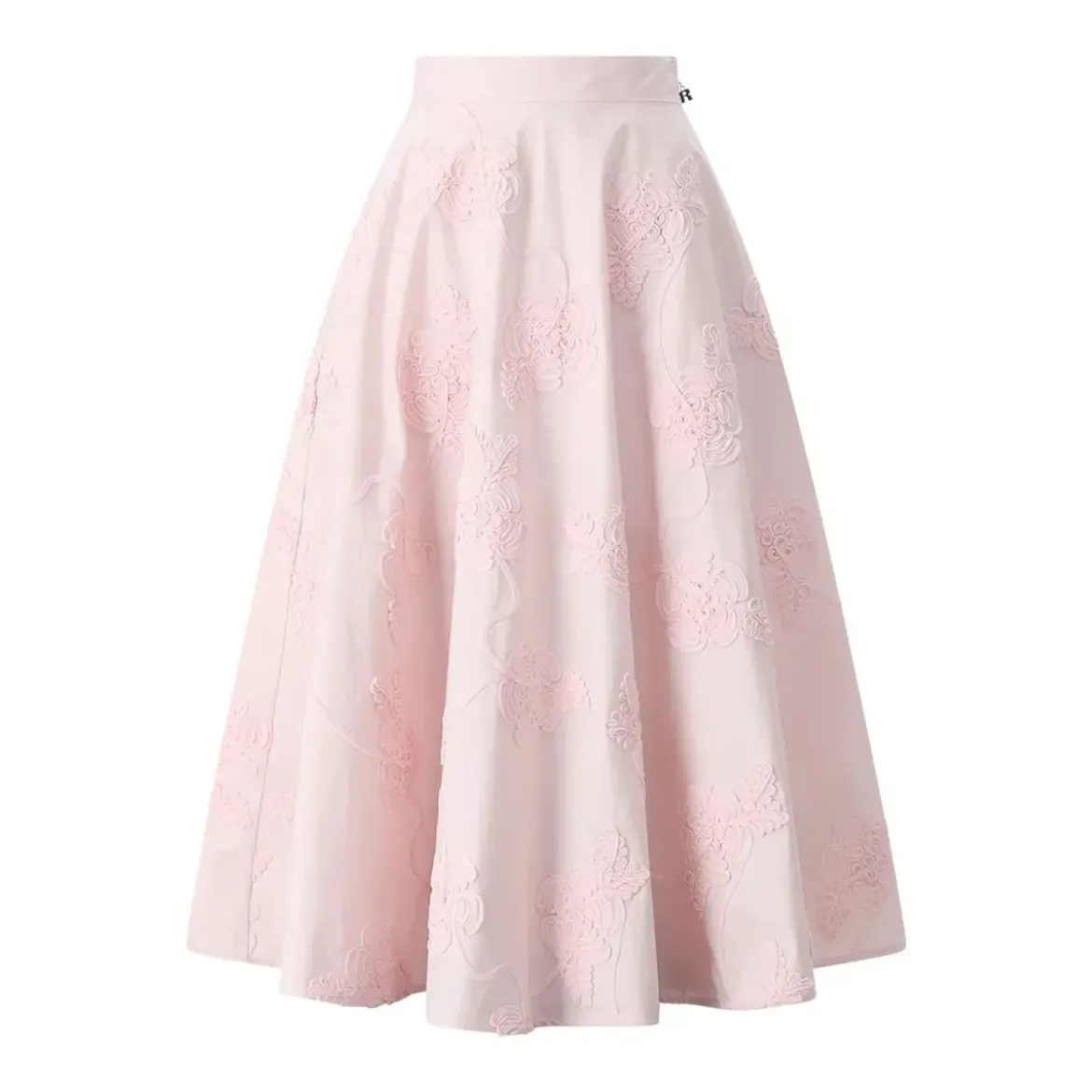 Rotate Flower Maxi Skirt Pink Midirock