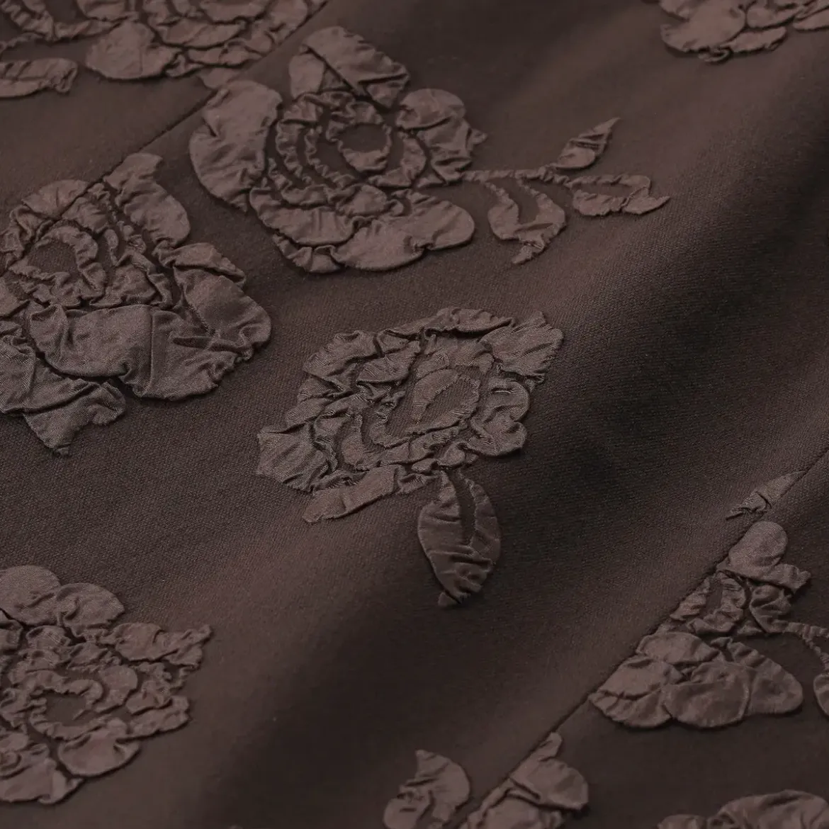 Rotate Jacquard Midikleid braun Midikleid