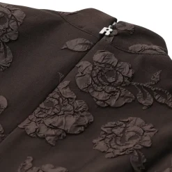 Rotate Jacquard Midikleid braun Midikleid