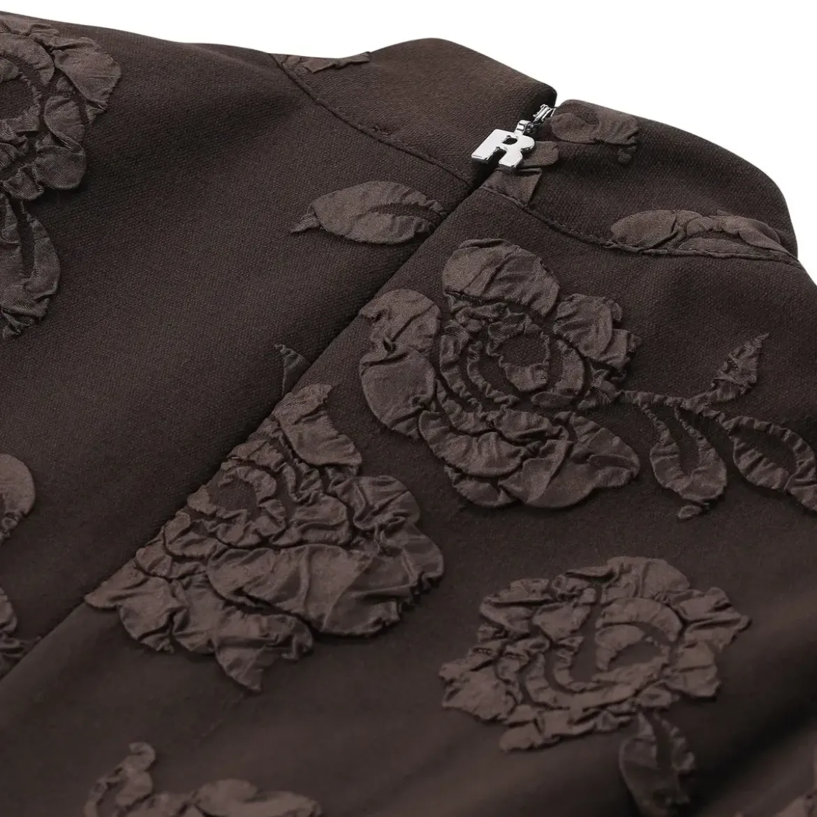 Rotate Jacquard Midikleid braun Midikleid