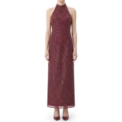 Rotate Maxikleid mit Pailletten rot Maxikleid