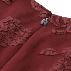 Rotate Midikleid mit Puffärmeln rot Maxikleid