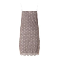 Rotate Mini-Kleid mit Pailletten braun Minikleid