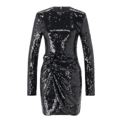 Rotate Minikleid mit Pailletten schwarz Minikleid