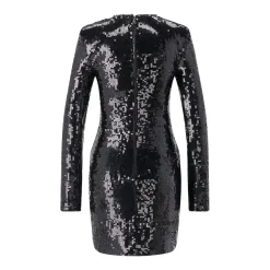 Rotate Minikleid mit Pailletten schwarz Minikleid