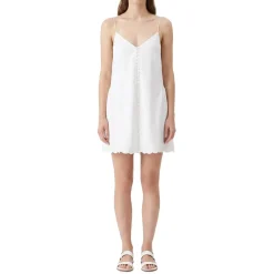 Rotate Mini-Kleid mit Spaghetti-Trägern weiß Minikleid
