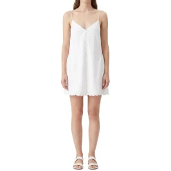 Rotate Mini-Kleid mit Spaghetti-Trägern weiß Minikleid