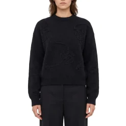 Rotate Pullover aus Woll-Mix schwarz