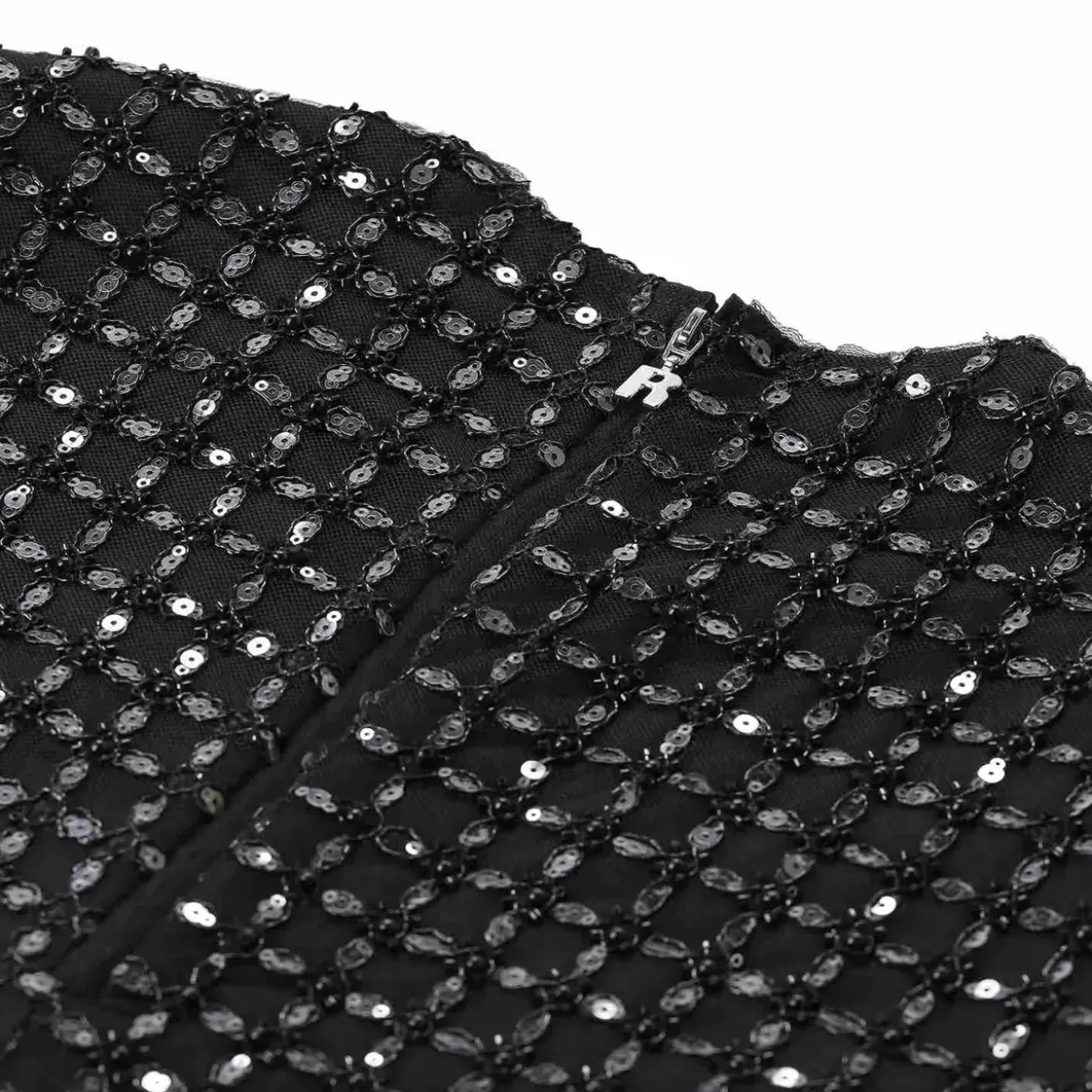 Rotate Shirt mit Pailletten schwarz T-Shirt