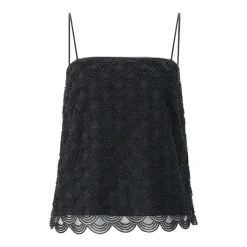 Rotate Top mit Pailletten schwarz Top
