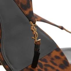 Saint Laurent Cassandra Sandals Naturale Sandaletten mit Absatz