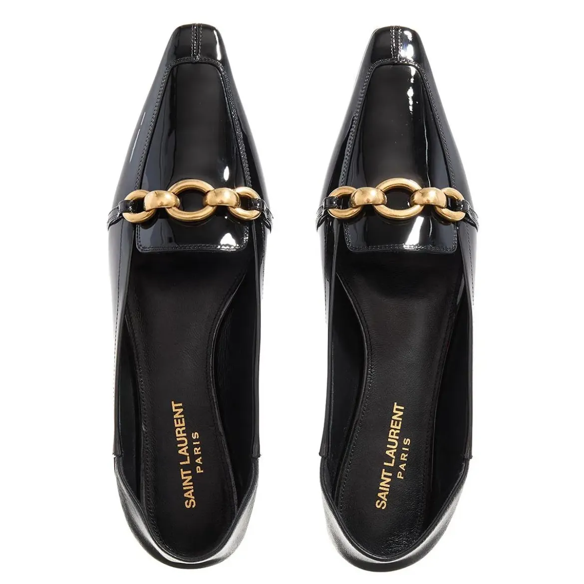 Saint Laurent LE Maillon Slippers Black Ballerinas