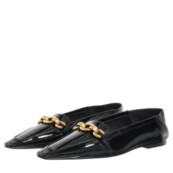 Saint Laurent LE Maillon Slippers Black Ballerinas