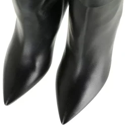 Saint Laurent Niki Monogram Booties Smooth Leather Black Stiefel