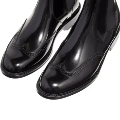 Saint Laurent Patent Leather Ankle Boots Black Chelsea Boots