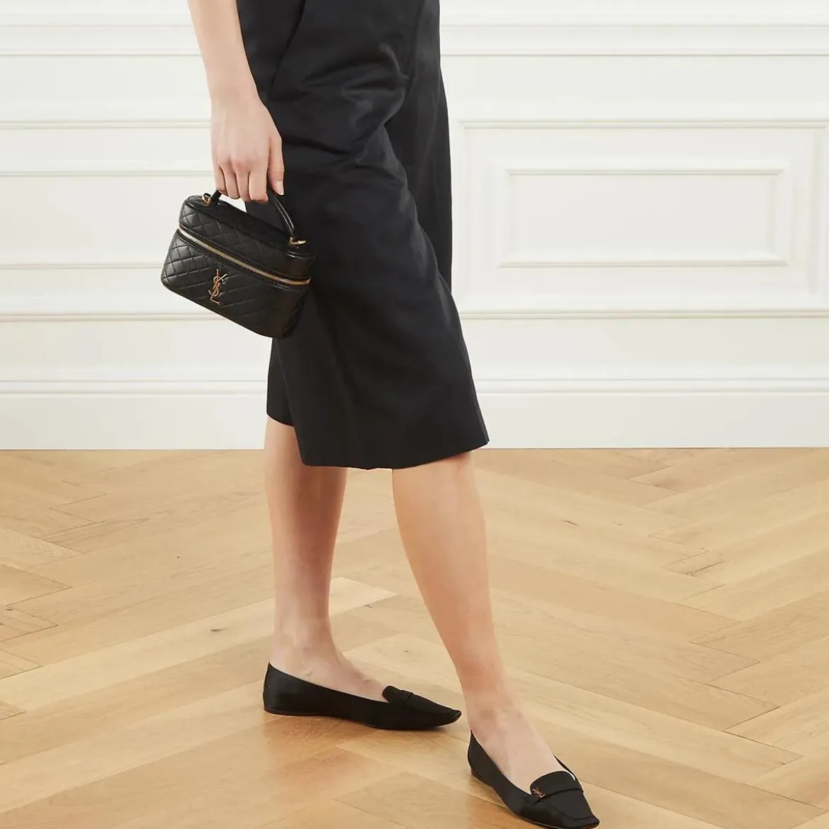 Saint Laurent Poppy Ballerinas Black Ballerinas