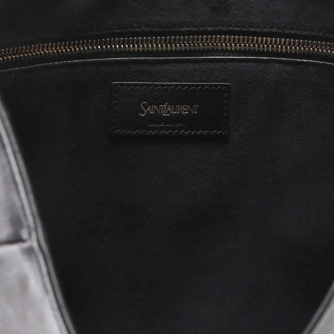 Saint Laurent Schultertasche aus Leder schwarz Hobo Bag