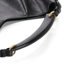 Saint Laurent Schultertasche aus Leder schwarz Hobo Bag