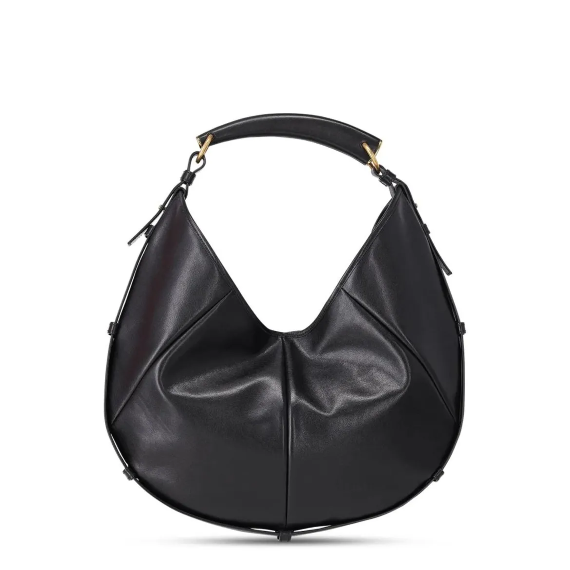 Saint Laurent Schultertasche aus Leder schwarz Hobo Bag