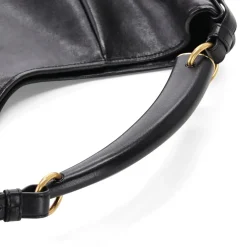 Saint Laurent Schultertasche aus Leder schwarz Hobo Bag