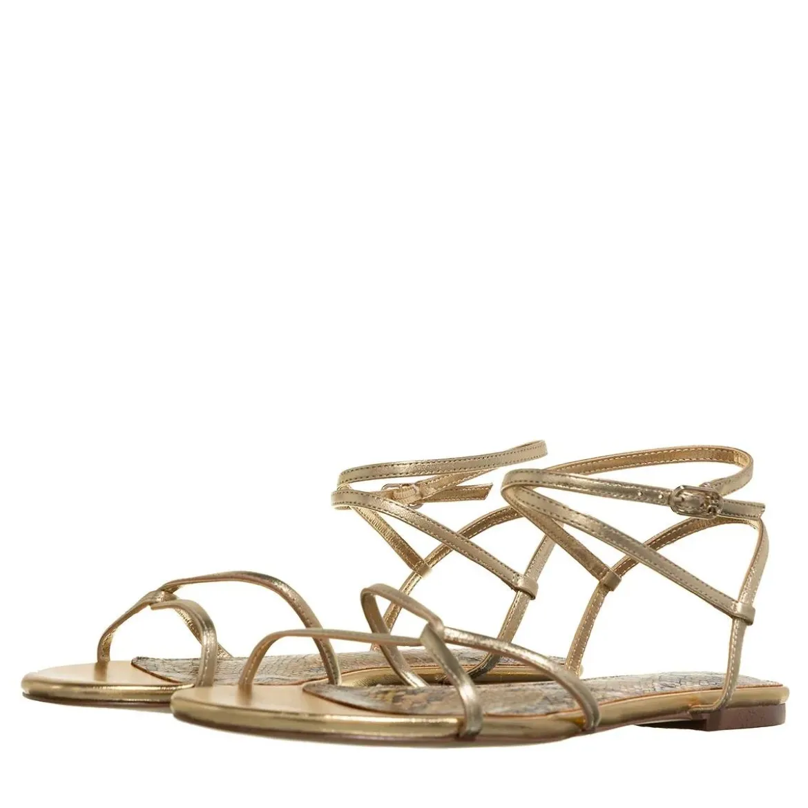 Sam Edelman Ellina Amber Gold Riemchensandalen