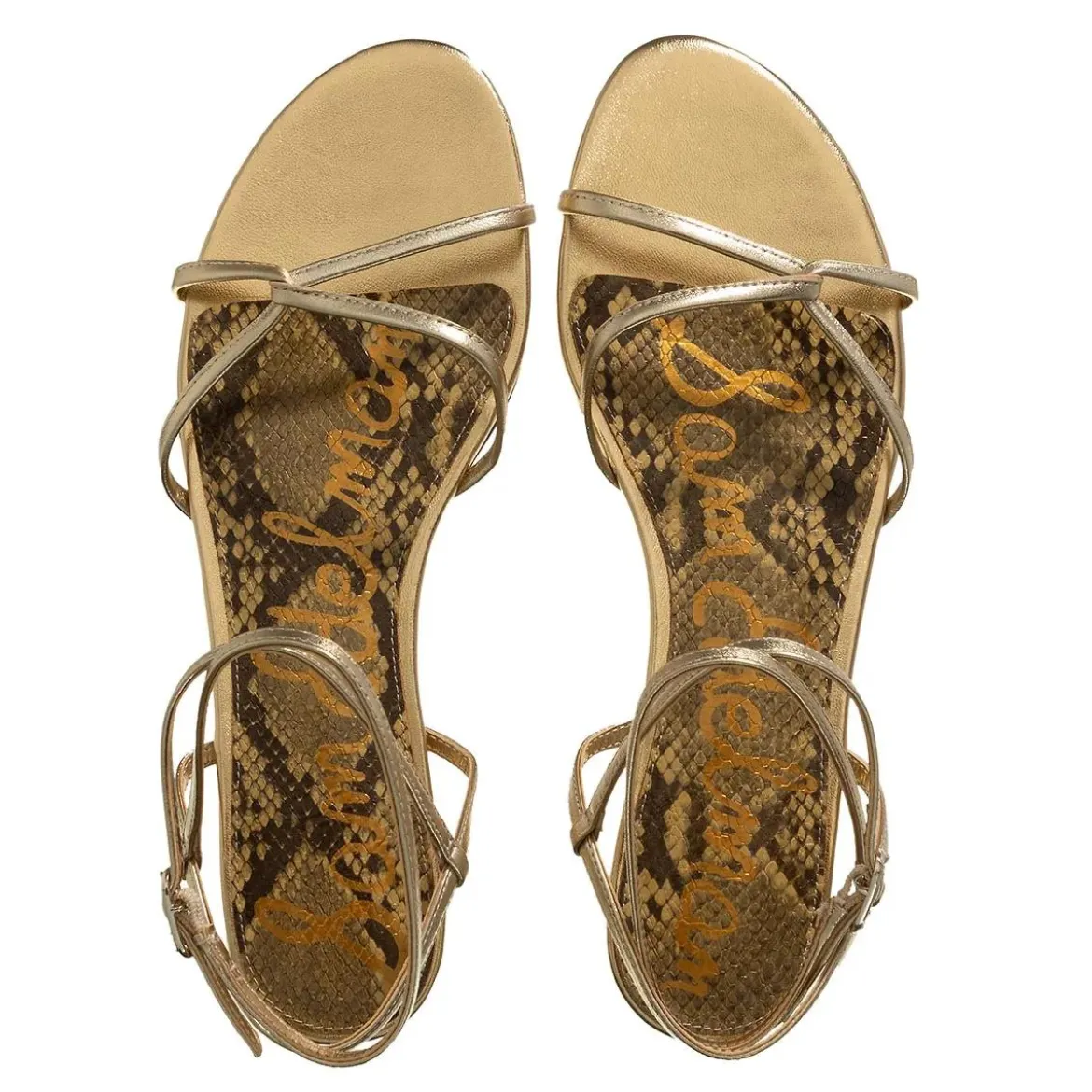 Sam Edelman Ellina Amber Gold Riemchensandalen