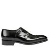 Santoni Leather doublebuckle shoe weiß Slides