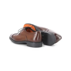 Santoni Oxfords Easy aus Leder N01 black Schnürschuhe