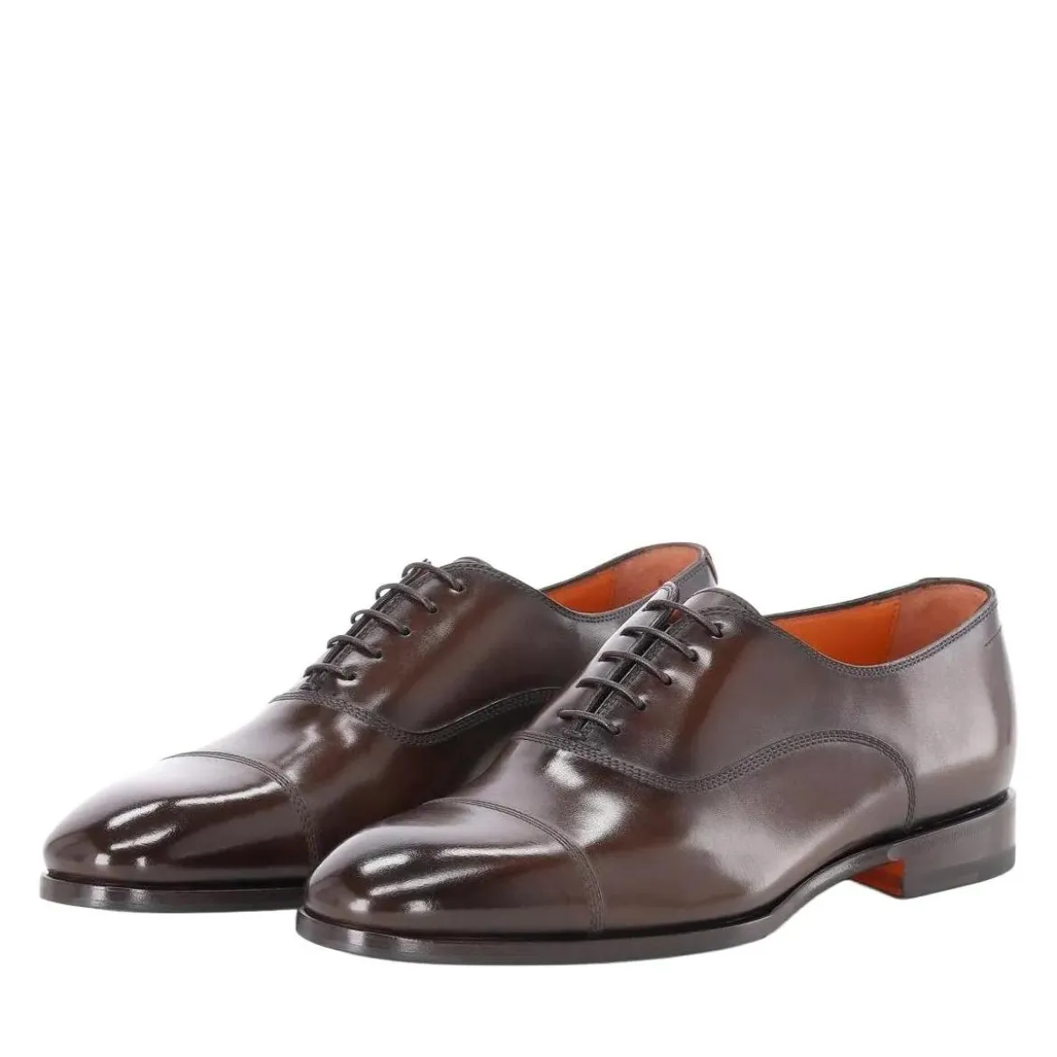 Santoni Schnürschuh Archie aus Leder Dunkelbraun Schnürschuhe