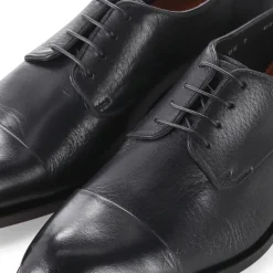 Santoni Schnürschuhe aus Leder schwarz Schnürschuhe