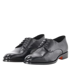 Santoni Schnürschuhe aus Leder schwarz Schnürschuhe