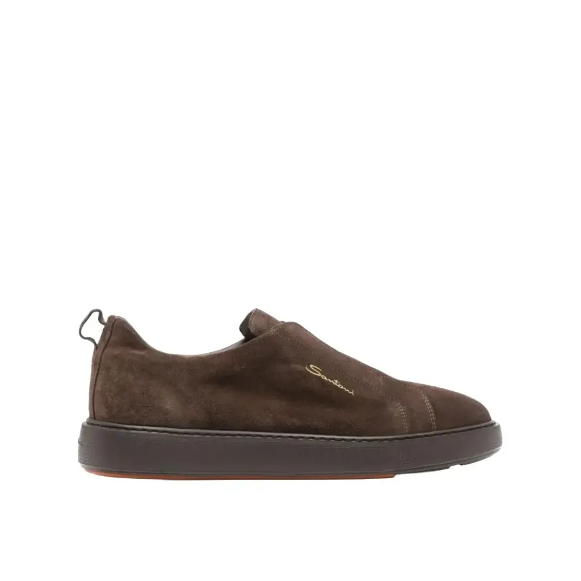 Santoni Sneaker Con Logo Brown Loafer